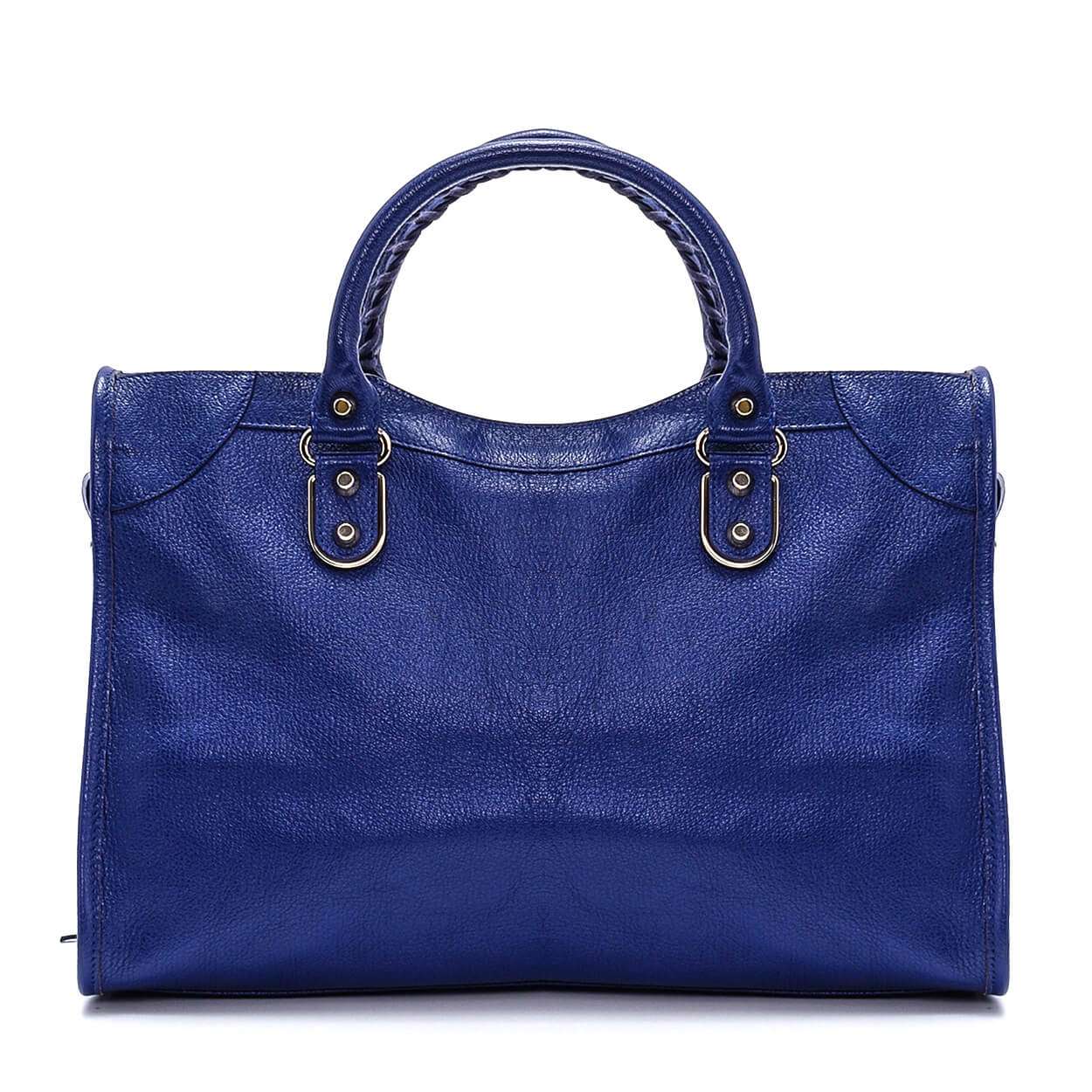 Balenciaga - Navy Blue Leather Medium City Bag 