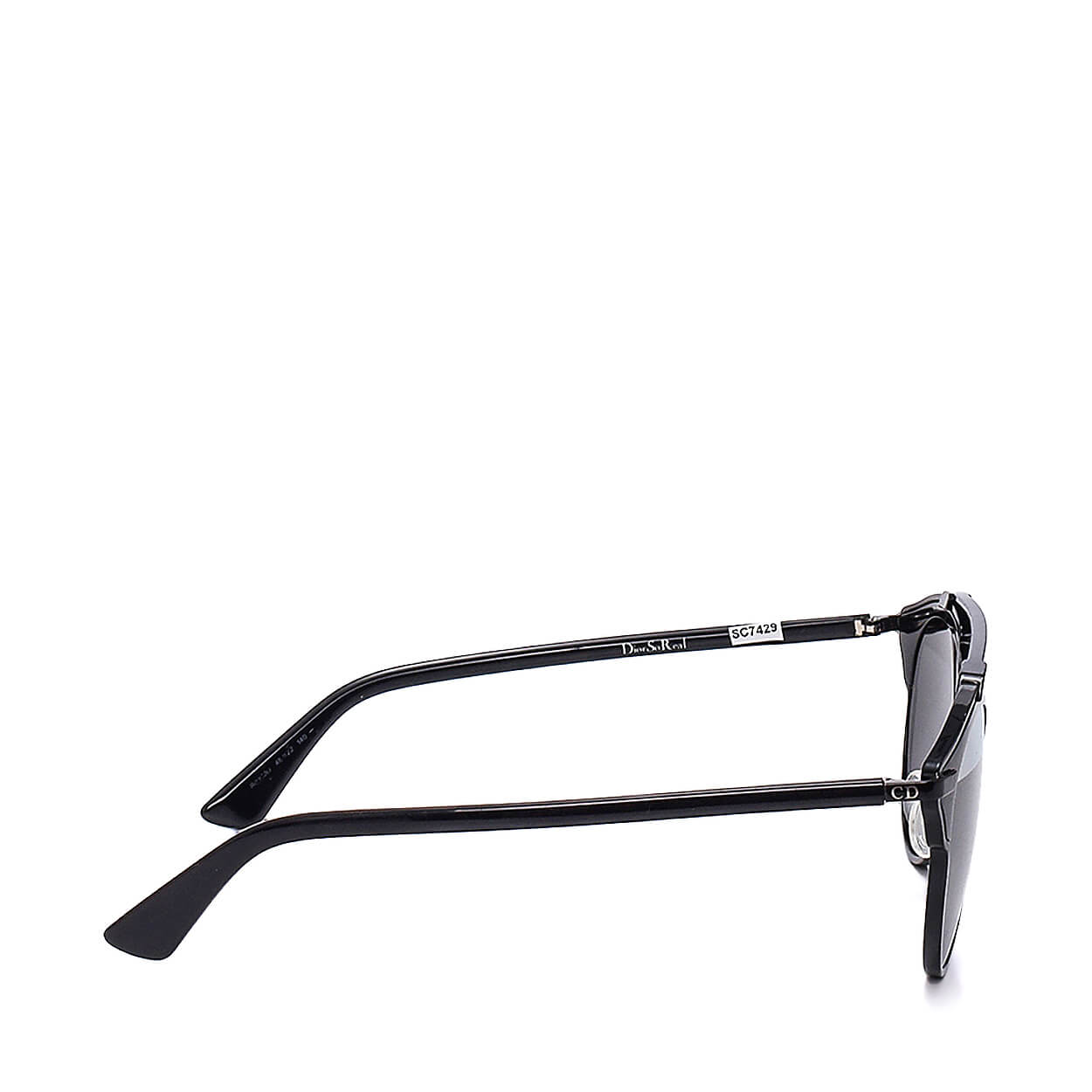 CHRISTIAN DIOR - Black & Silver Mirror Reflective So Real Sunglasses